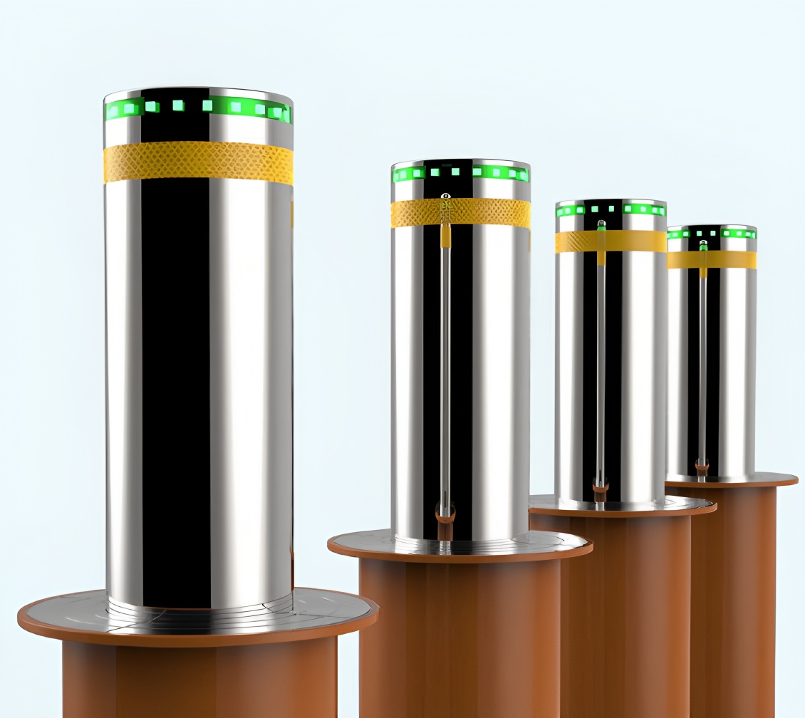 PLC control Anti Collision Electric Hydraulic Rising Bollards For Driveways
