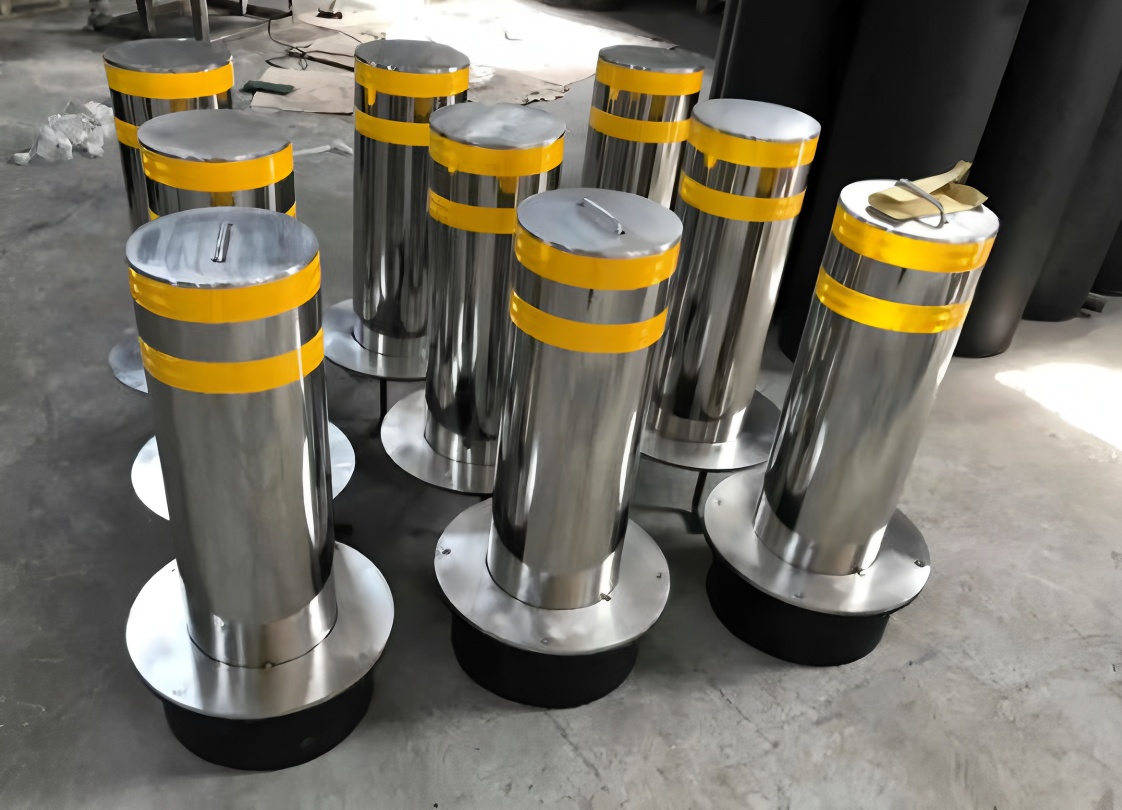 PLC control Anti Collision Electric Hydraulic Rising Bollards For Driveways